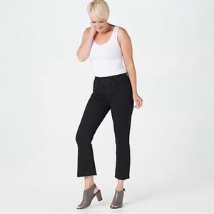 NWT Spanx Cropped Black Flare Jeans - Size: S